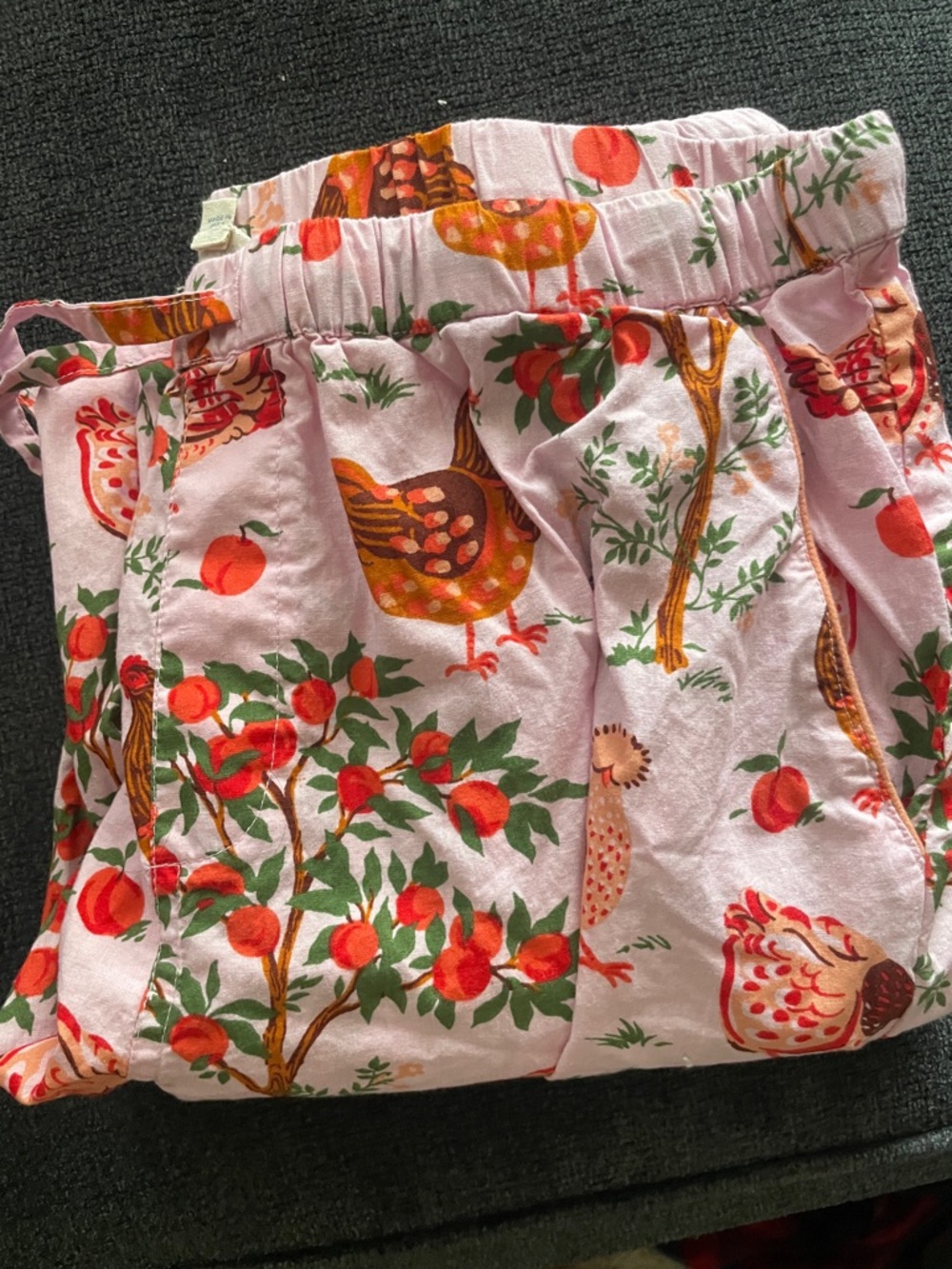 Printfresh Pink Chicken & Orchard Pajama Top - Picture 4 of 5